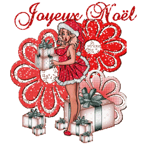 Gif animé joyeux Noël fille